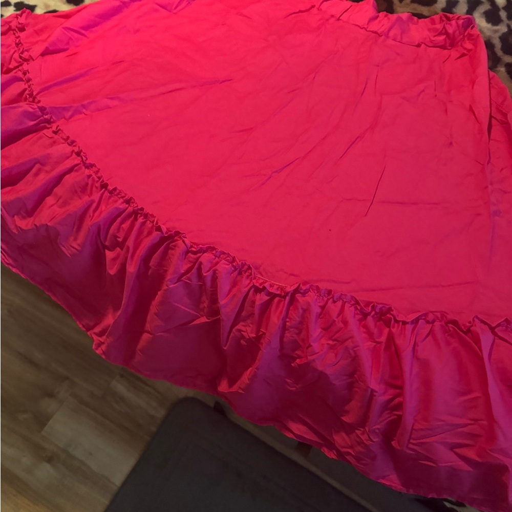 Vibrant Pink Ruffled Women's Skirt